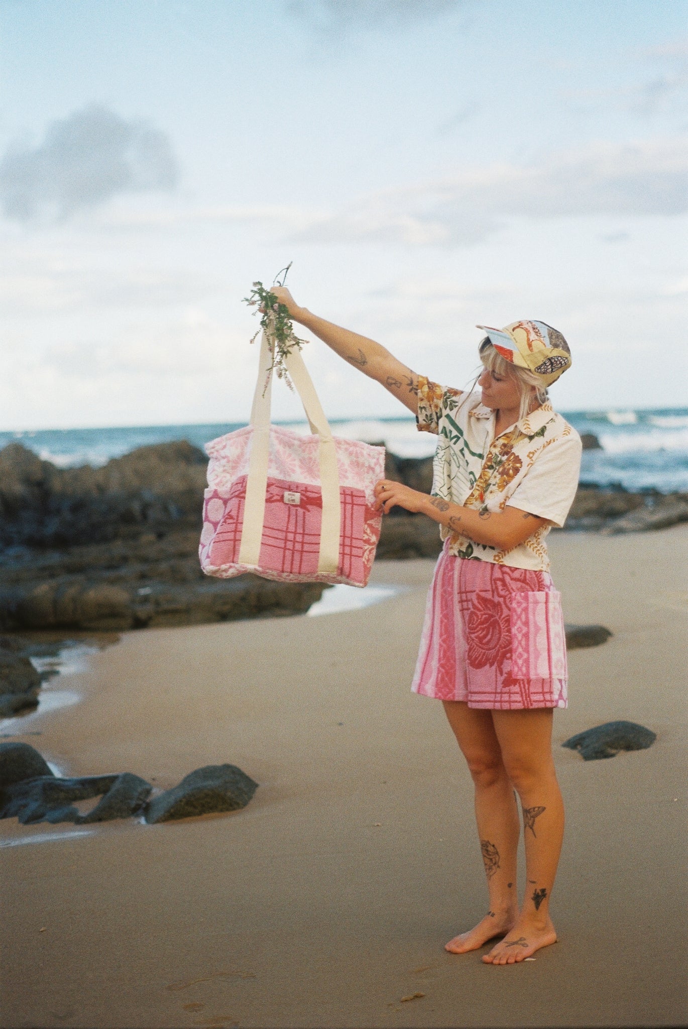 Patch Shorts | Pink Towel Comfys | Small