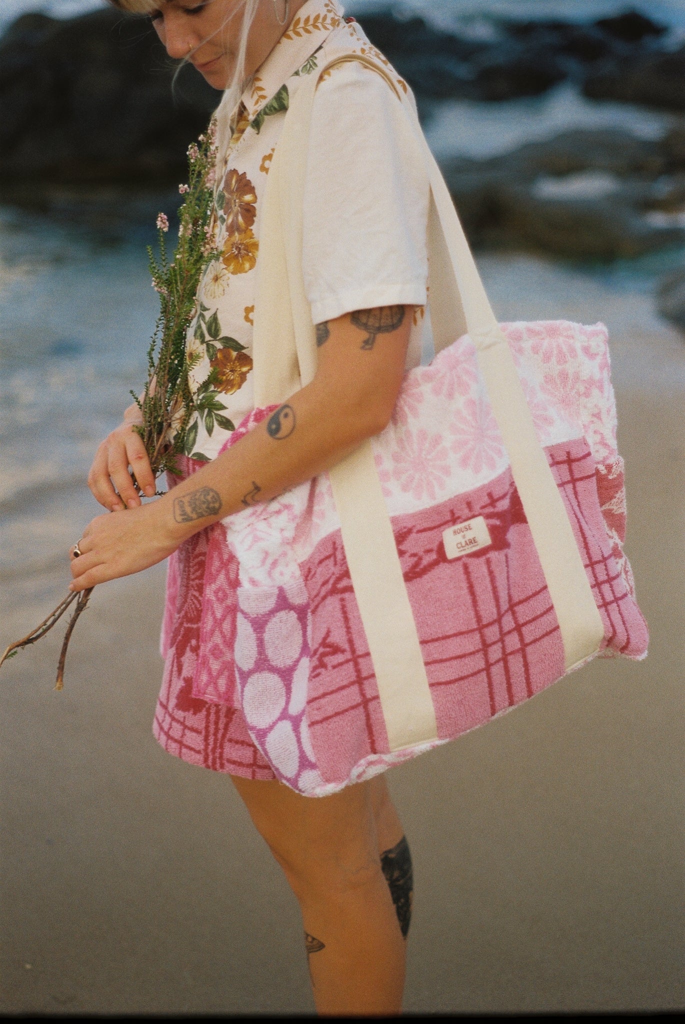 Large Bag | Pink | Towel Patch