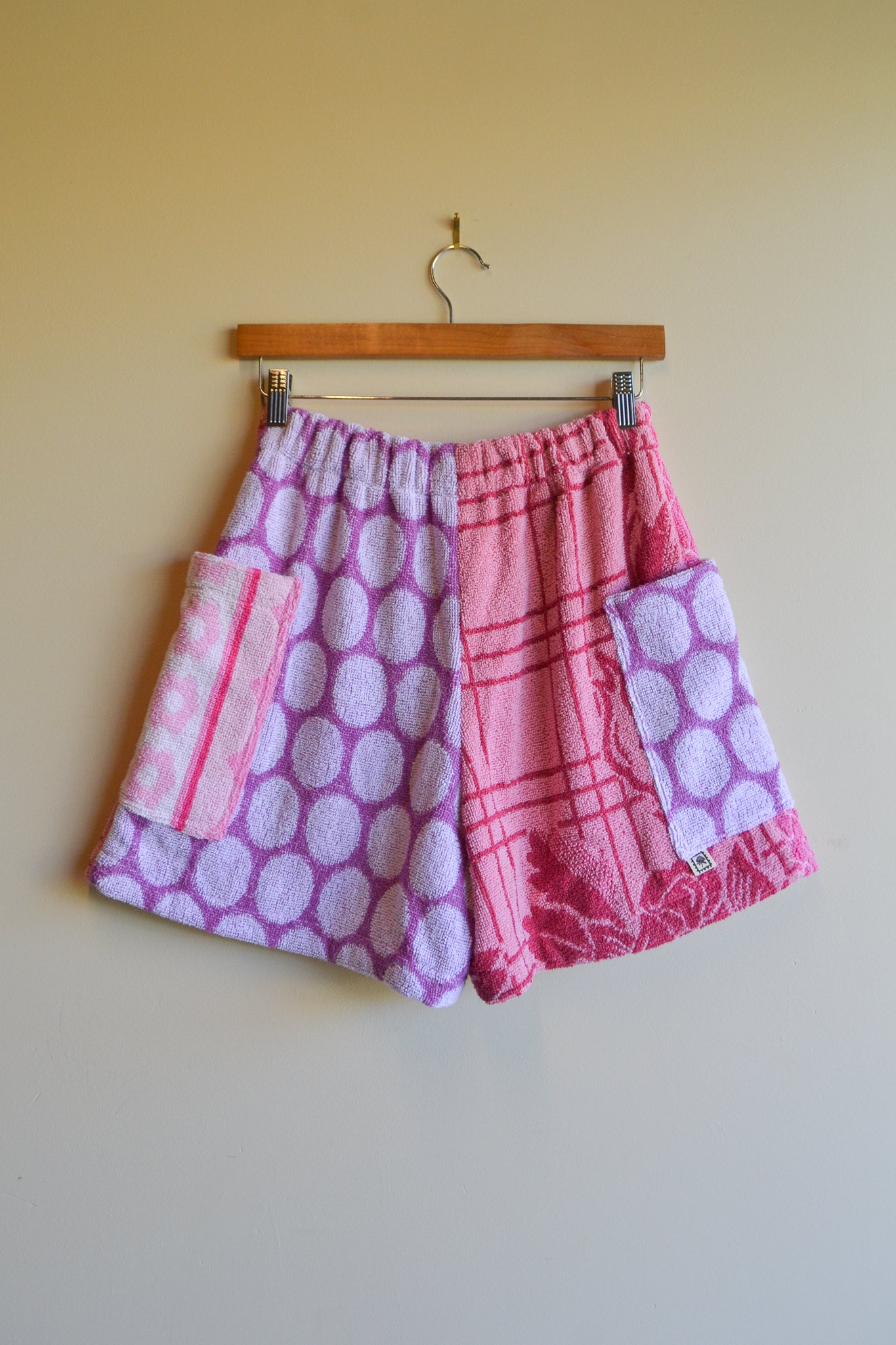 Patch Shorts | Pink Towel Comfys | Small