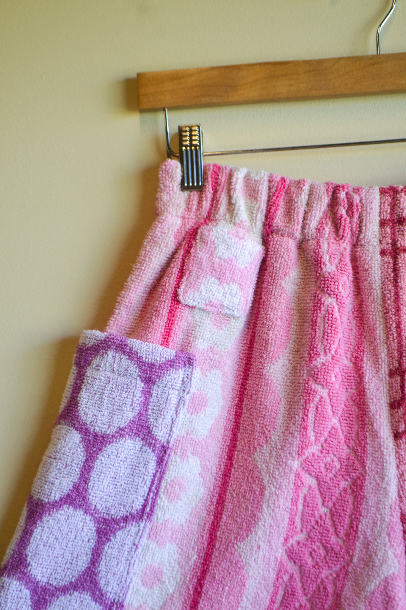 Patch Shorts | Pink Towel Comfys | Small