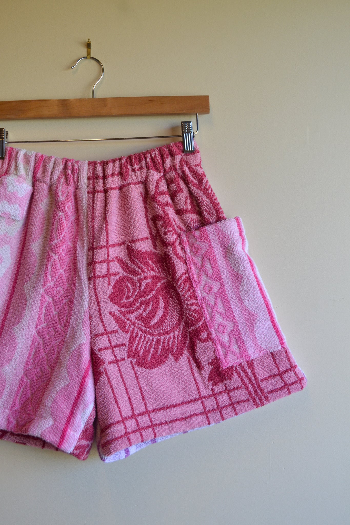 Patch Shorts | Pink Towel Comfys | Small