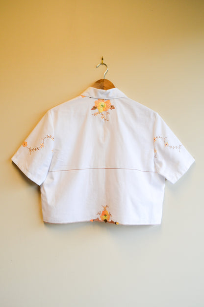 Tie Top | Applique | Short Sleeve | S-M