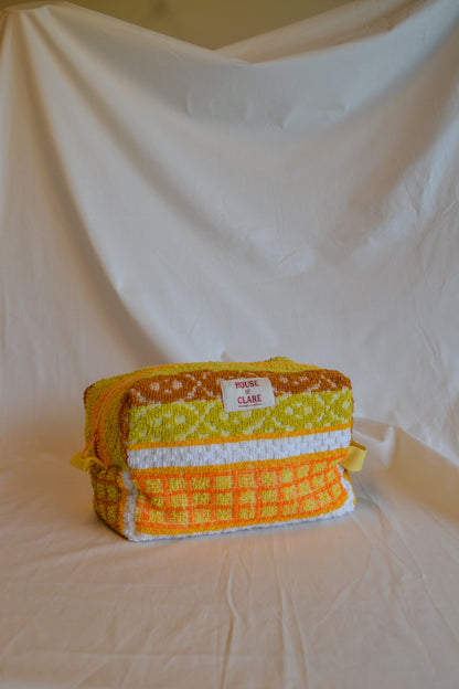 Orange Travel Pouch | Large Toiletry Bag