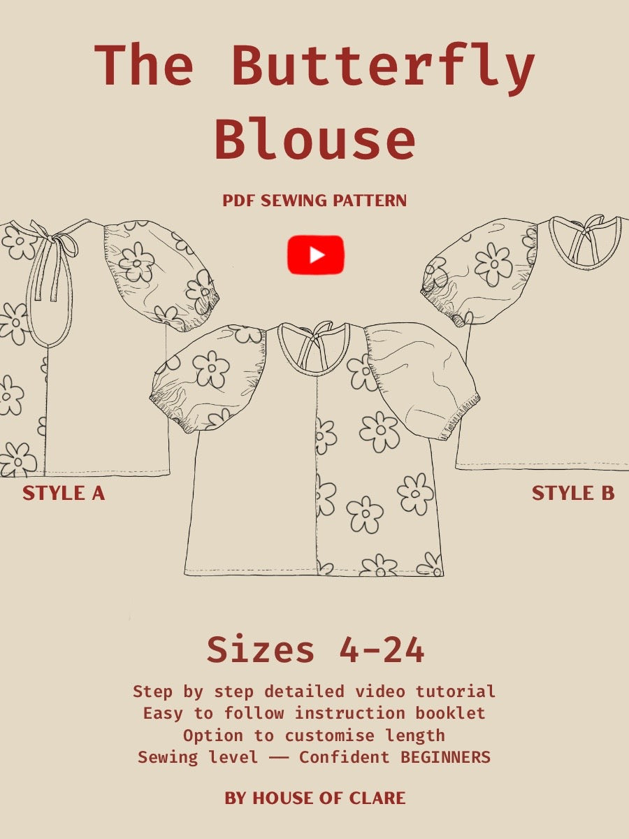 Sew Your Own Puff Sleeve Blouse – PDF Pattern for All Levels