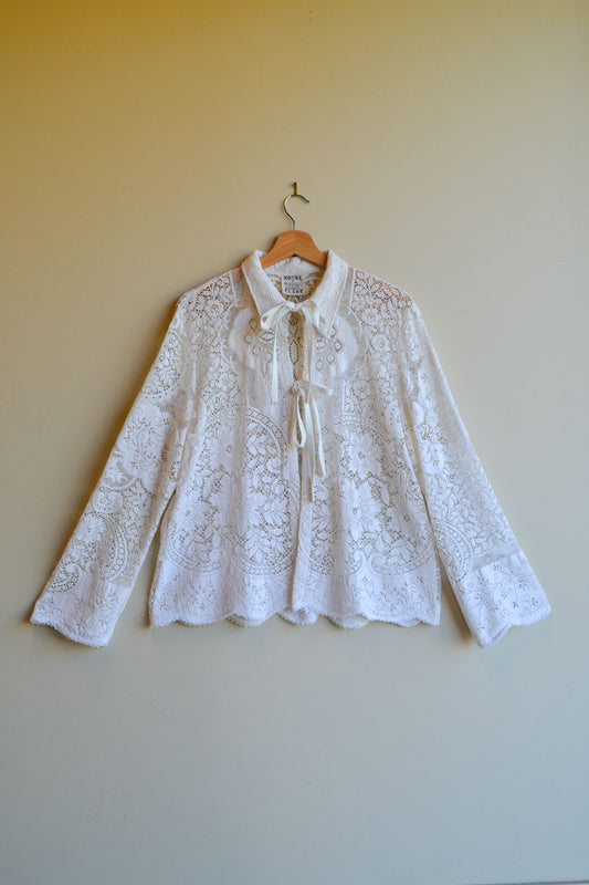 Tie Top | Lace | Long Sleeve | Medium