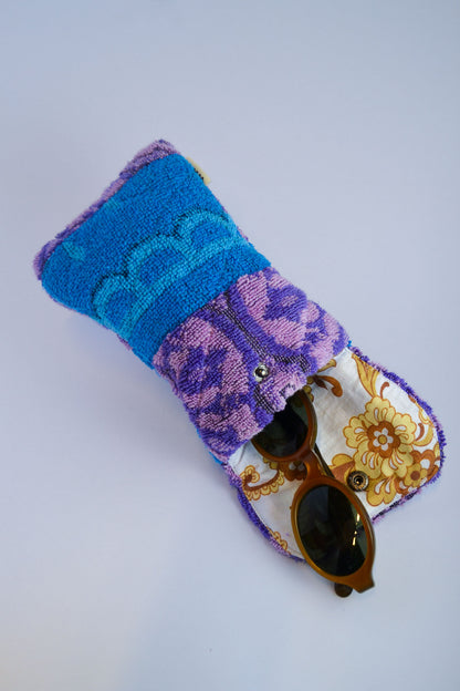 Quilted Pouch | Purple Blue Patch | Mini