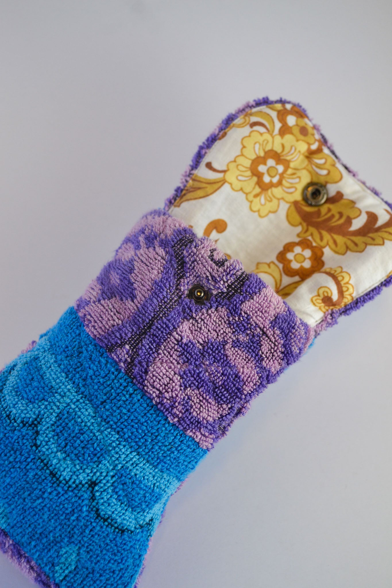 Quilted Pouch | Purple Blue Patch | Mini