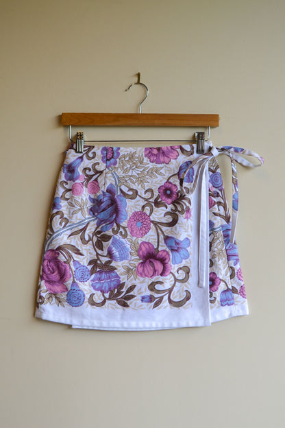 Wrap Skirt | Purple Flower | Small