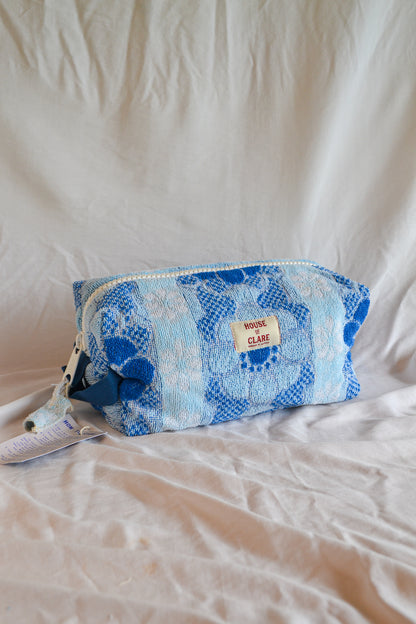 Travel Pouch | Large | Blue Flower