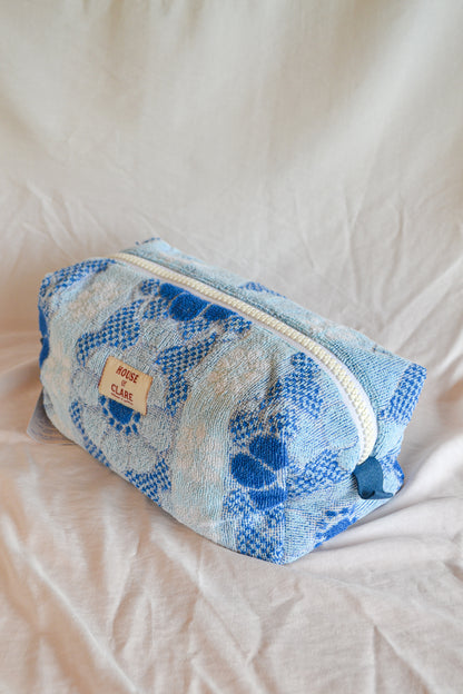 Travel Pouch | Large | Blue Flower