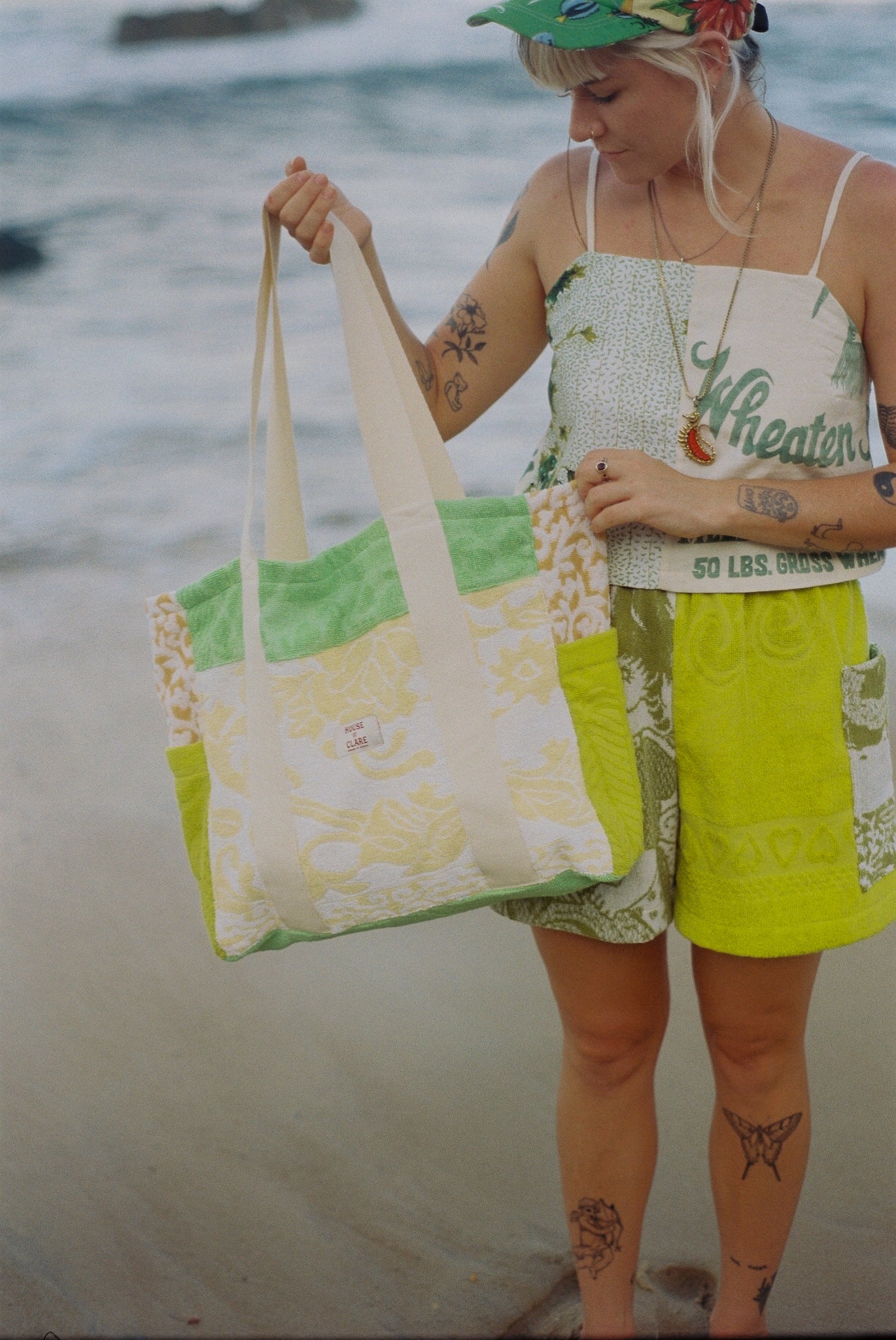 Large Bag | Green Yellow | Towel Patch